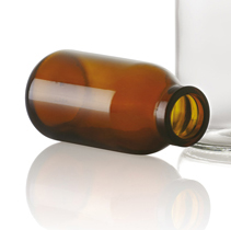 500 ml infuusflacon, amber, type 2 geblazen glas